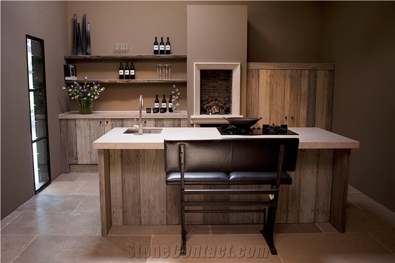 Dalles De Bourgogne Vieux De Manoir Floor Tiles, Bourgogne Grey Limestone Slabs & Tiles