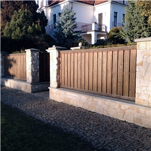 Split Face Sandstone Masonry, Garden Wall, Gate Post Wall