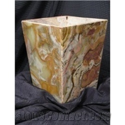 Green Onyx Stone Bathroom Accessory Set 4pc, Multicolor Green Onyx Bath Accessories