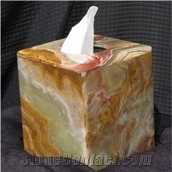 Green Onyx Stone Bathroom Accessory Set 4pc, Multicolor Green Onyx Bath Accessories