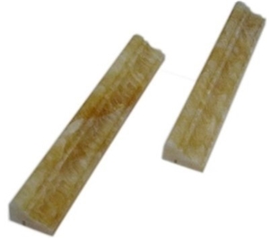 Honey Onyx Chair Rail Decorative Molding Double Ogee Trims 2" X 12", Pakistan Gold Yellow Onyx Chair Rails