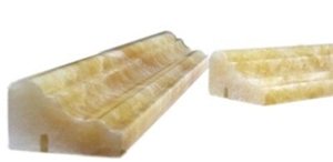 Honey Onyx Chair Rail Decorative Molding Double Ogee Trims 2" X 12", Pakistan Gold Yellow Onyx Chair Rails