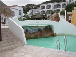 Orosei Light Veined, Orosei Venato Chiaro Pool Coping, Daino Venato Beige Marble Pool Coping