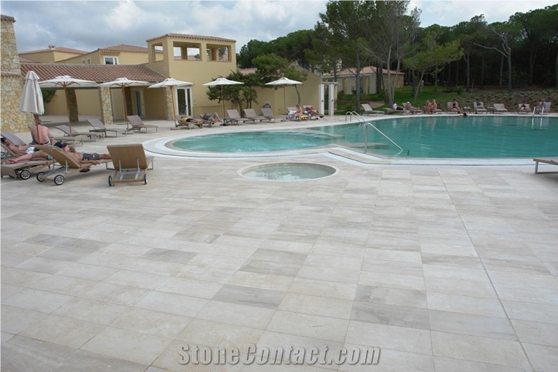 Orosei Light Veined, Orosei Venato Chiaro Pool Coping, Daino Venato Beige Marble Pool Coping