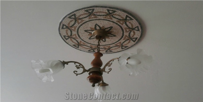 Travertine Mosaic Medallion