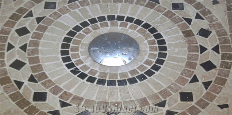 Travertine Mosaic Medallion