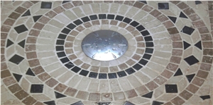 Travertine Mosaic Medallion
