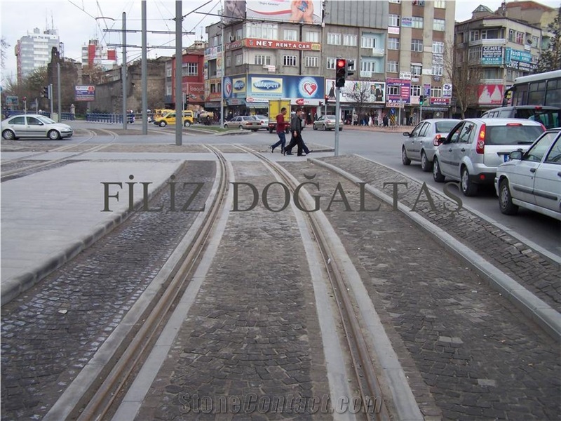 Gray Kayseri Stone Basalt Cobble Stone