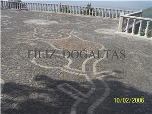 Gray Kayseri Stone Basalt Cobble Stone