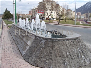 Kayseri Black Tuff Stone Wall Application