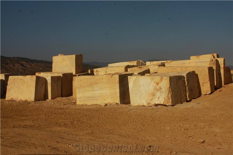 Tuscany Gold , Yellow Travertine, Travertine Block