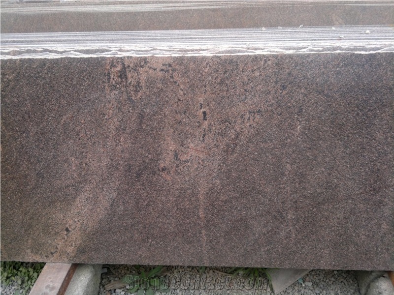English Teak Granite Slabs & Tiles, India Brown Granite Polished Flooring Tiles, Walling Tiles