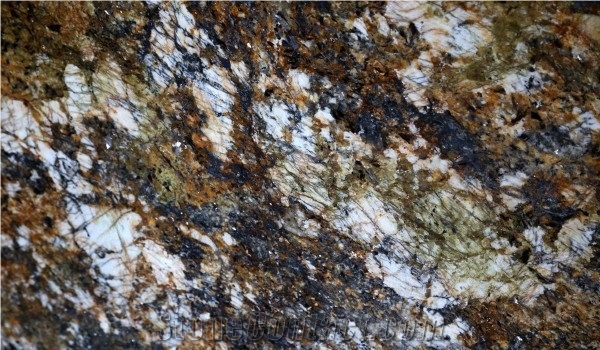 Carnaval Citrus Granite Slab