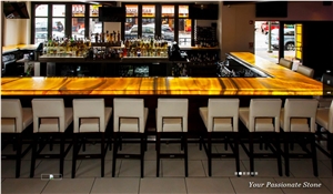 Yellow Translucent Onyx Bar Top, Yellow Onyx Bar Tops