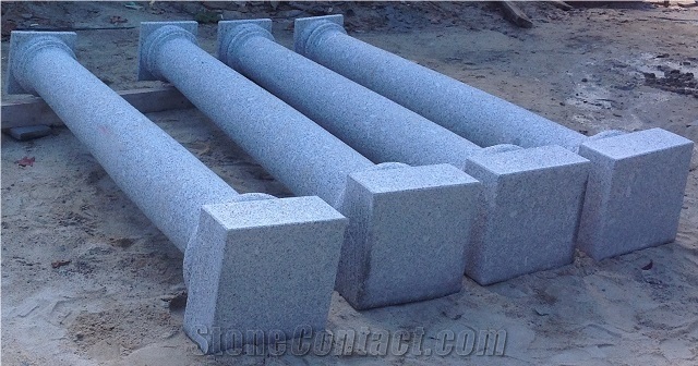 Cinzento Alpendurada Granite Columns, Cinza Alpendurada Column