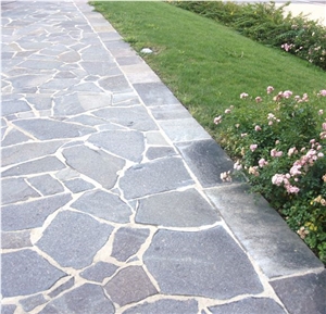 Porfido Rosso Ceola Irregular Flagstone Walkway Pavers, Red Granite Flagstone Walkway