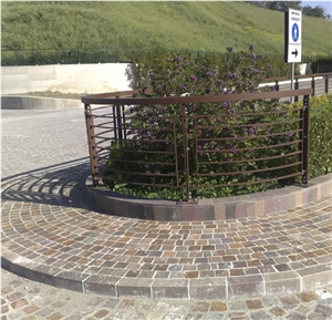 Porfido Rosso Cube Stone, Pavers, Porfido Sarentino Rosso Red Granite Cube Stone