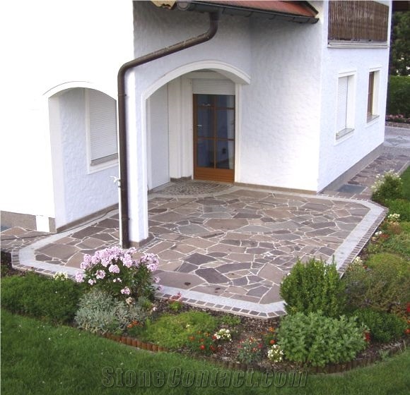 Porfido Rosso Cube Stone, Pavers, Porfido Sarentino Rosso Red Granite Cube Stone