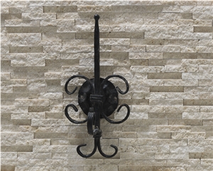 Light Travertine Split Face Wall Mosaic Tiles