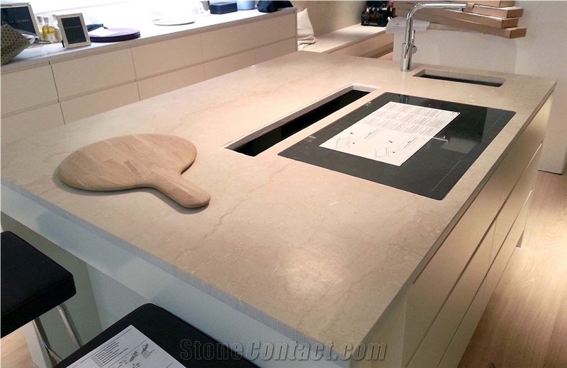 Castello Semiclassico Beige Marble Kitchen Countertops
