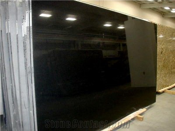 Manufacturers Cheap Black Granite Polished Slab,China Absolute Black Granite