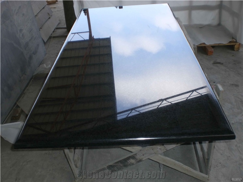 Manufacturers Cheap Black Granite Polished Slab,China Absolute Black Granite