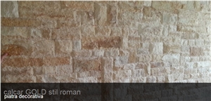Transilvania Gold Limestone Split Wall