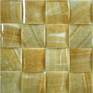 China Honey Onyx Masaic-Big Bread 001, Yellow Onyx Mosaic