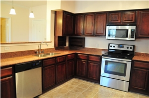 Vermelho Coral Granite Countertop