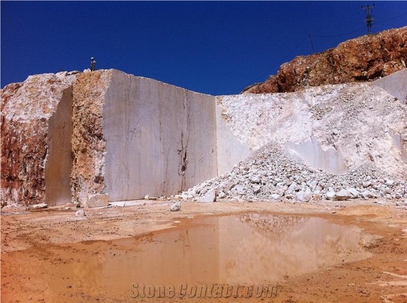 Mioni Beige Marble Blocks, Turkey Beige Marble
