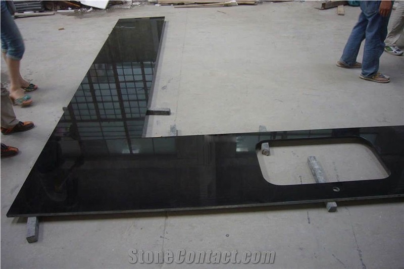 China Absolute Black Granite Kitchen Countertops