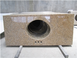G682 Granite Vanity Top,China Rusty Yellow Granite Bath Top