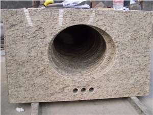 Giallo Ornamental Granite Vanity Top, Yellow Granite Bath Top