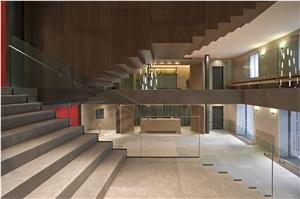 Pietra Di Vicenza Grigio Alpi Limestone Stairs, Grey Limestone Stairs & Steps Italy