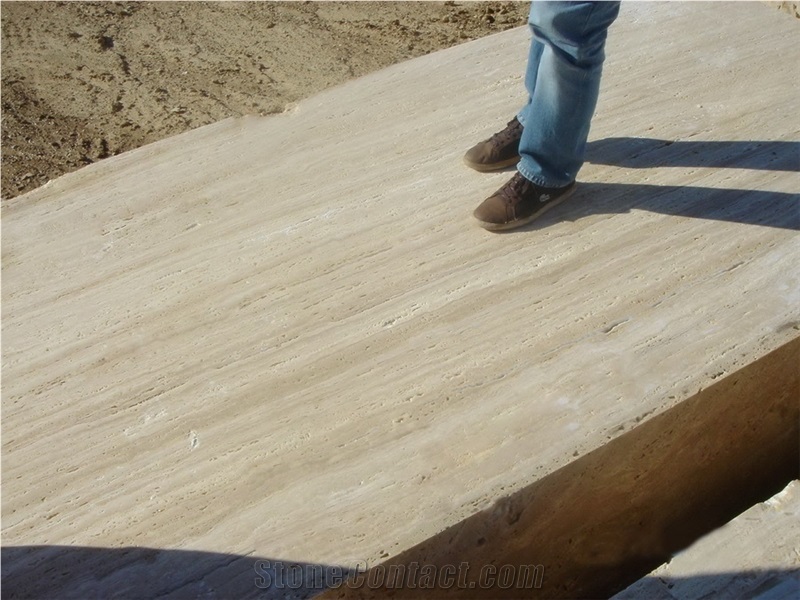 Block Stock Silver Light Travertine Slabs Vein Cut Beige Stone Tiles Panel Wall Cladding Panel,Classic Cream Travertino Floor Covering Pattern