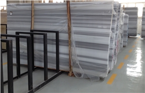 White and Black Wood Vein Slabs & Tiles, Wood Marble Slabs & Tiles