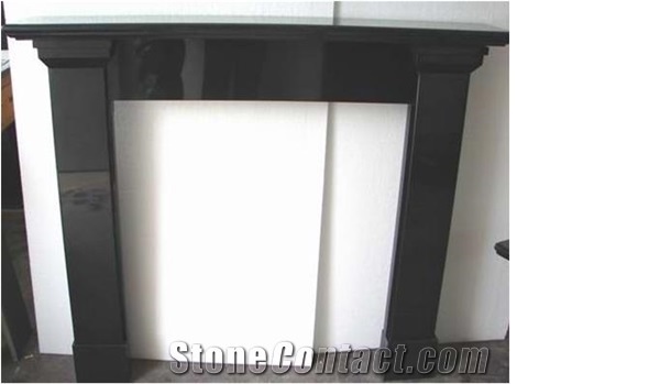 China Absolute Black Granite Fireplace Mantel