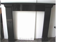 China Absolute Black Granite Fireplace Mantel
