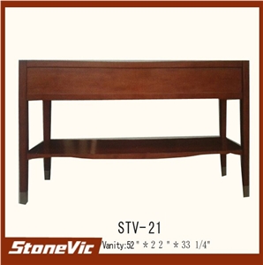 Traditional Wooden Base Artificial Quartz Stone Bath Top