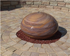 Garden Fountains, Rainbow Multi Color Sandstone Fountains