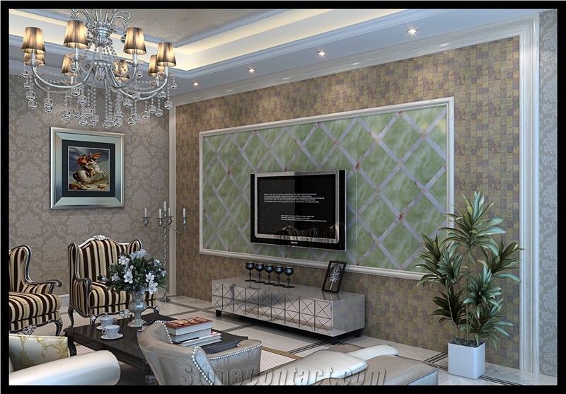 Wall Tile for Home Decor-Building Project No.8, Green Onyx Wall