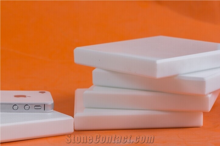 Exporter Crystallized Glass Stone Panel, White Nano Glass Flooring Tile