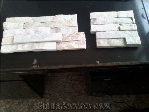 White Quartzite Stacked Stone,Cultured Stone