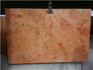 Peach Travertine Slab 2 Cm, Mexico Red Rose Travertine tiles & slabs, flooring tiles
