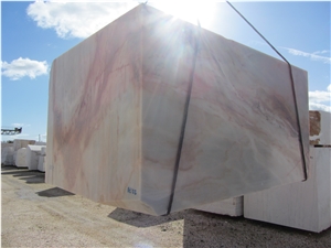 Aurora Gold Rosa Marble Blocks, White Marble with Pink Veins Blocks