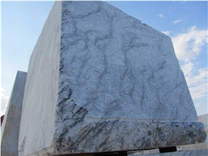 Dynossaurus Marble Blocks, Estremoz White with Exotic Grey Veins