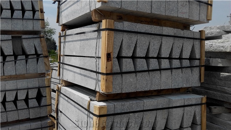 Bevel Edge Granite Kerb, G341 Grey Granite Kerbs