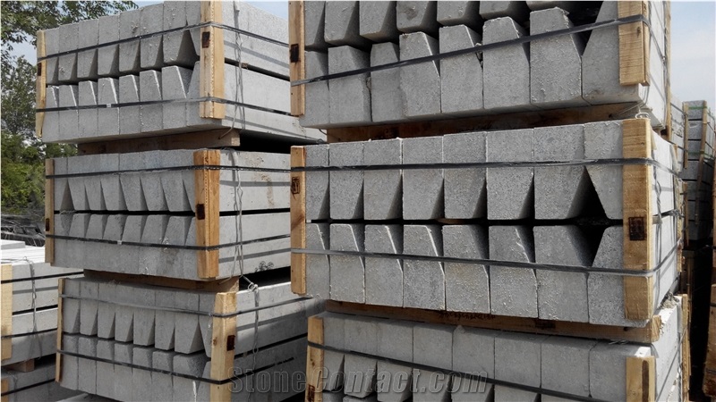 Bevel Edge Granite Kerb, G341 Grey Granite Kerbs