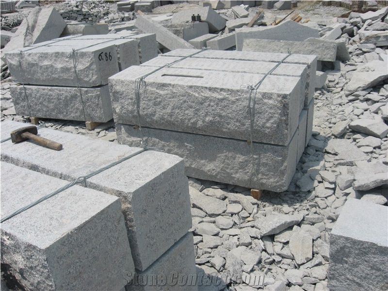 Big Granite Stone for Wall Building, G341 Grey Granite Mushroom Stone