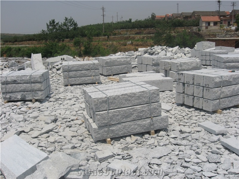 Big Granite Stone for Wall Building, G341 Grey Granite Mushroom Stone